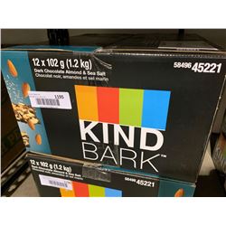 Case of Kind Bark Dark Chocolate Almond and Sea Salt Snack (12 x 102g)