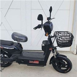 BRAND NEW ELECTRIC SCOOTER, BLACK:  Model No. XLD-500 Voltage: 48-V 12 Amp Motor: Brushless Max Spee