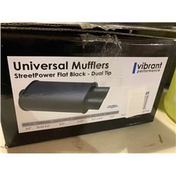Vibrant Performance Universal Mufflers - StreetPower Flat Black - Dual Tip