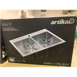 Artika Balnea 10 Stainless Steel Double Bowl Sink