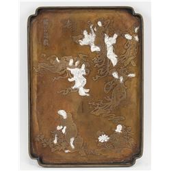 Chinese Copper & Silver Tray Xuantong MK