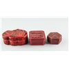 Image 3 : Three Assorted Chinese Red Lacquer Wood Boxes