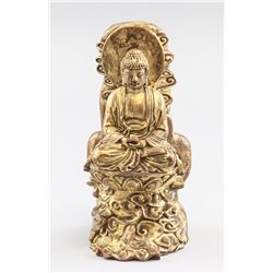 Chinese Gilt Wood Carved Buddha