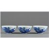 Image 1 : Three Pieces Small Blue and White Porcelain Cups