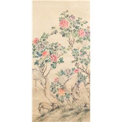 Qu Zhaoling Chinese Watercolor Flowers