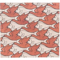 M. C. Escher Dutch Signed Linocut 48/200