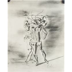 Salvador Dali Spanish Surrealist Graphite on Paper
