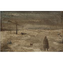 Laszlo Mednyanszky Hungarian Modernist Oil 1937