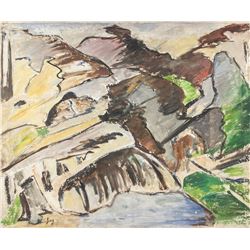 David Bomberg British Abstract Oil on Canvas