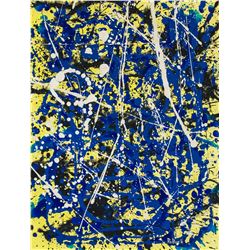 Attr. Jackson Pollock American Abstract Oil Canvas
