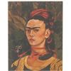 Image 1 : Frida Kahlo Mexican Signed Linocut Etching Paper