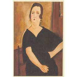 Amedeo Modigliani Italian Signed Linocut X/C