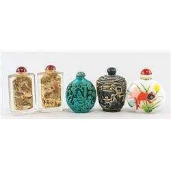 Five Chinese Snuff Bottles