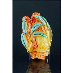 Chinese Hetian White Jade Carved Bamboo Shoot