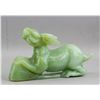 Image 1 : Chinese Green Jade Carved Rabbit Statue