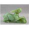 Image 2 : Chinese Green Jade Carved Rabbit Statue