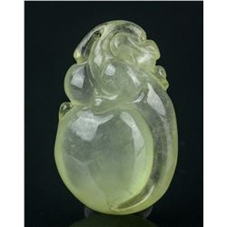 Burma Icy Green Jadeite Carved Chilong Pendant