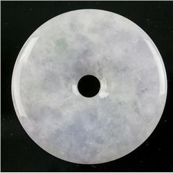 Burma Lavender Jadeite Carved Peace Pendant