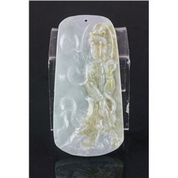 Chinese Grade A Green Jadeite Pendant W/ Certifica