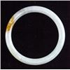 Image 4 : Burma Mixed Tone Jadeite Carved Bangle CERT