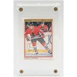 Steve Larmer NHL Autographed O-Pee-Chee Card