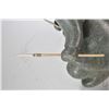 Image 3 : Carved soapstone hunter with bone knife and spear, signed by artist (?), 10" in height