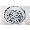 Image 2 : Blue and red Imperial dragon stem bowl purportedly with Kien- Wen reign markings 5" in height and a 