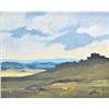 Image 2 : Framed acrylic on massonite painting titled on verso "Range Country" and signed by artist A. ( Arthu