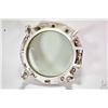 Image 1 : Vintage brass porthole painted white, outside diameter 17"