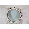 Image 1 : Vintage brass porthole painted white, outside diameter 17"