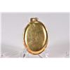 Image 2 : Antique tested 14kt yellow gold oval shaped hinged locket with white and rose gold decoration and se