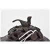 Image 2 : Heavy cast "Message from Heaven" incense burner, purportedly 19th century, approximately 4" in heigh