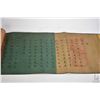 Image 2 : Ink on paper calligraphy hand scroll, purportedly early 20th century and a set of white metal "five 