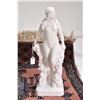 Image 2 : Alabaster art deco figure "Eva" 10" in height and small Afghani fringed wool carpet 18" X 25"