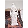 Image 3 : Alabaster art deco figure "Eva" 10" in height and small Afghani fringed wool carpet 18" X 25"