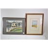 Image 1 : Two small framed original watercolour paintings including painting signed on verso "Abandoned homest