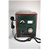 Image 1 : Vintage telephone testing station in wood cabinet 17" X 14" X 9". Note: This lot cannot be shipped. 