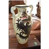 Image 1 : Soft paste Oriental style floor vase, note has crack at top but intact, 28" in height. Note: This lo
