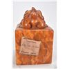 Image 2 : Large yellow soapstone lion stamp, purportedly early 20th century approximately 5"