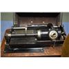 Image 3 : Antique Edison Home phonograph, serial no. H205444 with ten wax cylinders and large external horn ma