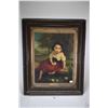 Image 1 : Antique framed print titled "Lilies"