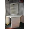 Image 2 : Ikea or Ikea style furniture including floor standing three drawer corner unit, three tier illuminat