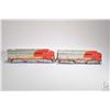 Image 3 : Vintage pressed steel Santa Fe No. 21 double engine train made by Marx circa 1950, O gauge, both tog