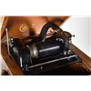 Image 2 : Edison oak cased tabletop gramophone with built in speaker, including ten wax cylinder, working but 