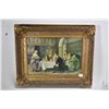 Image 2 : Three prints including gilt framed tavern scene, gilt framed stable and an antique print titled "Cav