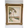 Image 1 : Gilt framed original watercolour landscape with cattle signed by artist R. Joblin, 15" X 11 1/2"