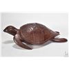 Image 2 : Carved hardwood turtle, no artist signature found, 10" in length