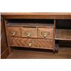 Image 2 : Modern S bend oak roll top double pedestal desk with fitted interior made by Oak Craft