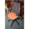 Image 1 : Quality Sayl office chair designed by Yves Behar for Herman Miller with black base and tomato seat