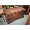 Image 1 : Waterfall style cedar lined walnut chest with drawered base, original cardboard lining and small tra